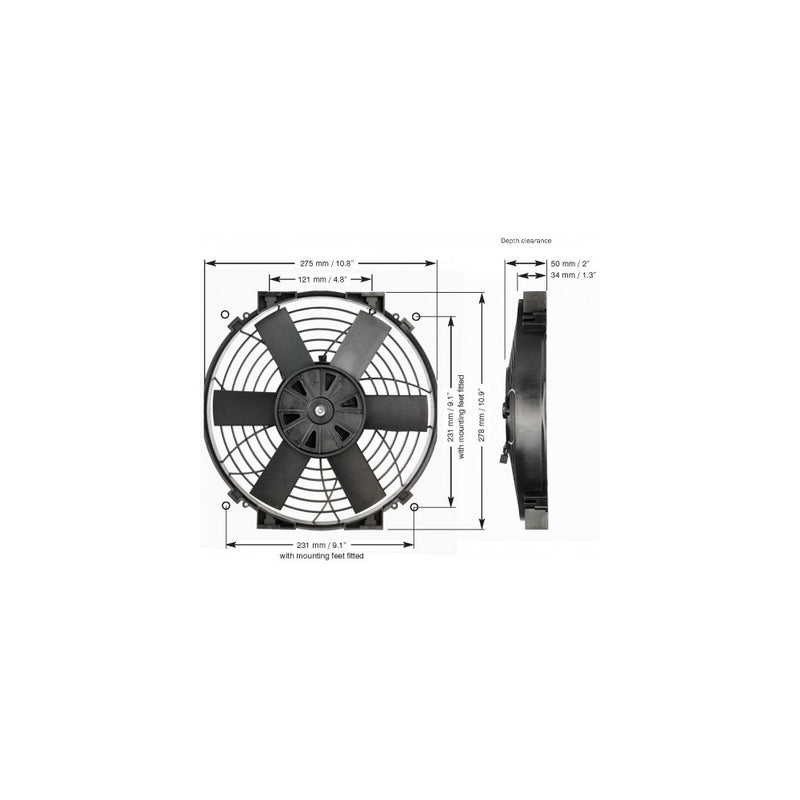 DAVIES CRAIG 10" Slimline Thermatic® Electric Fan (12 VOLT) (0147)