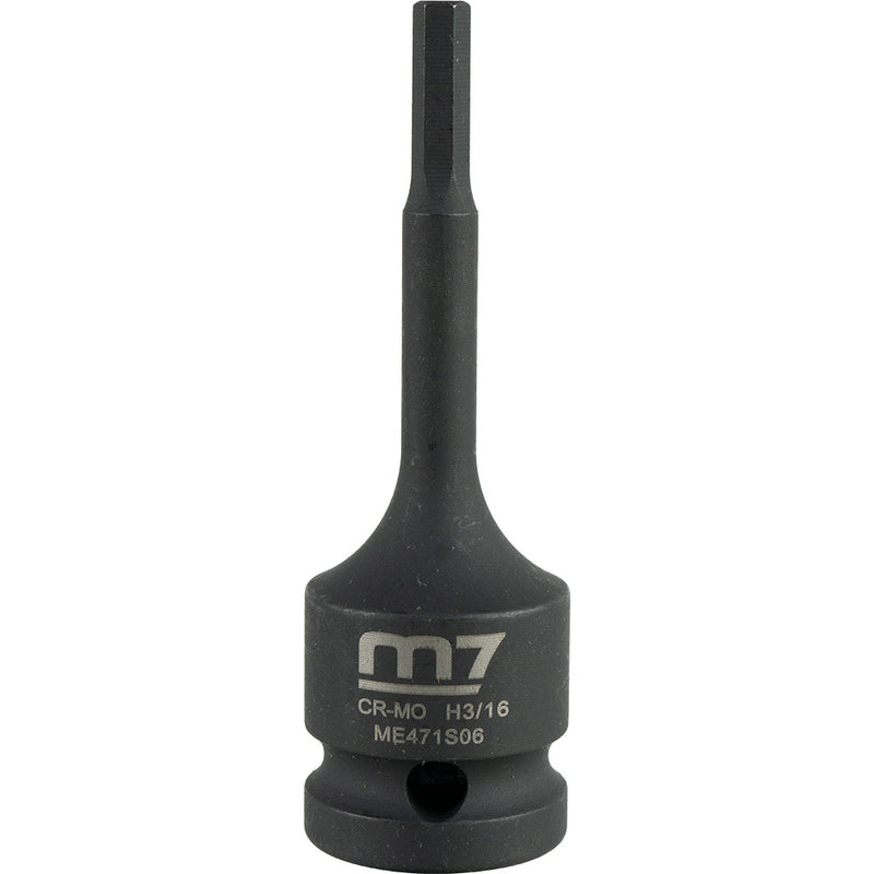 M7 Impact In Hex Socket, 1/2in Drive,  3/16in