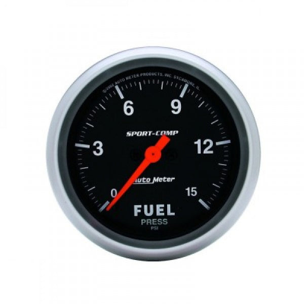 Autometer Sport-Comp Fuel Pressure 0-15 Psi Fse