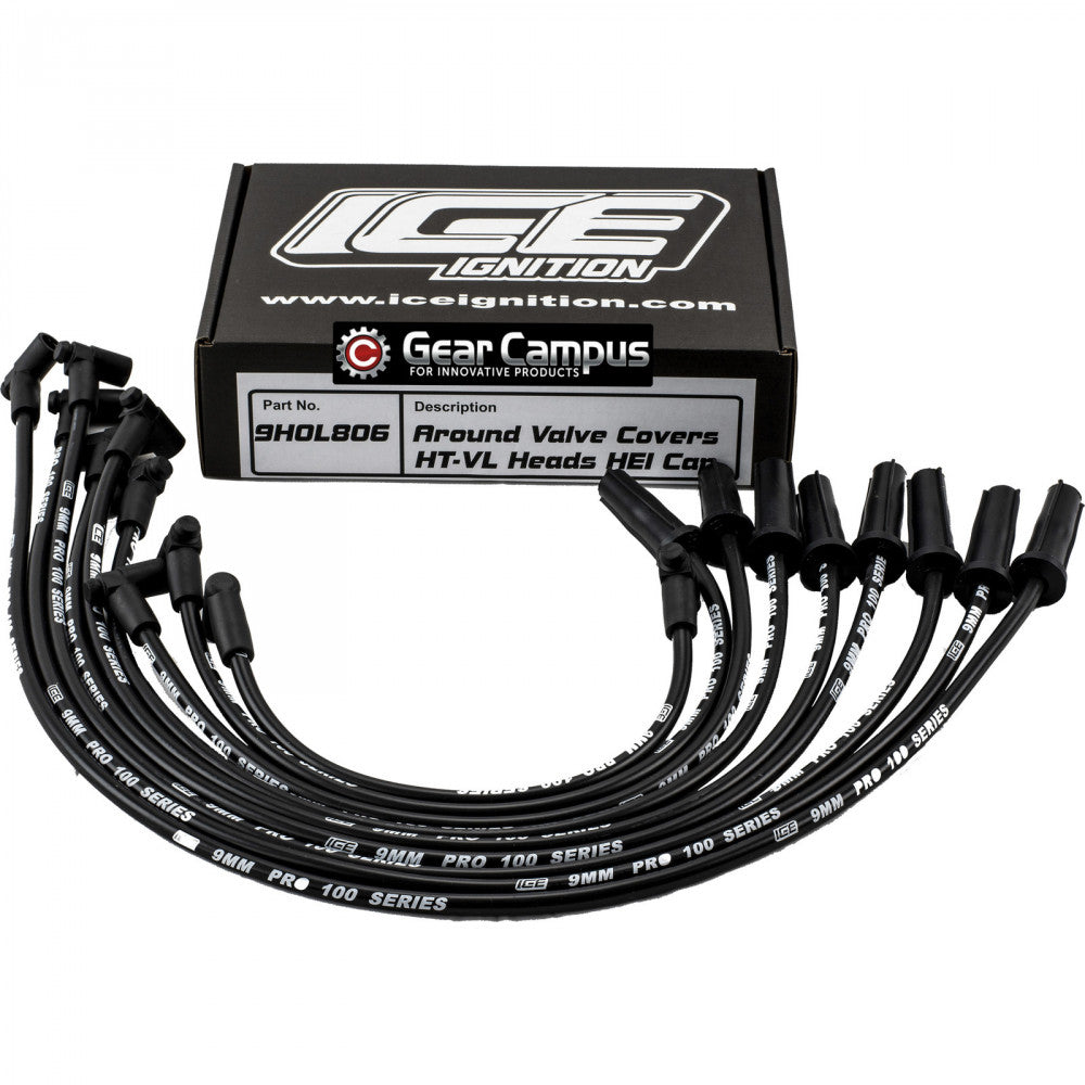 Ice Ignition Lead Set 9mm (Holden/Early Heads) 90D/Plug Straight/HEI #9HOL806