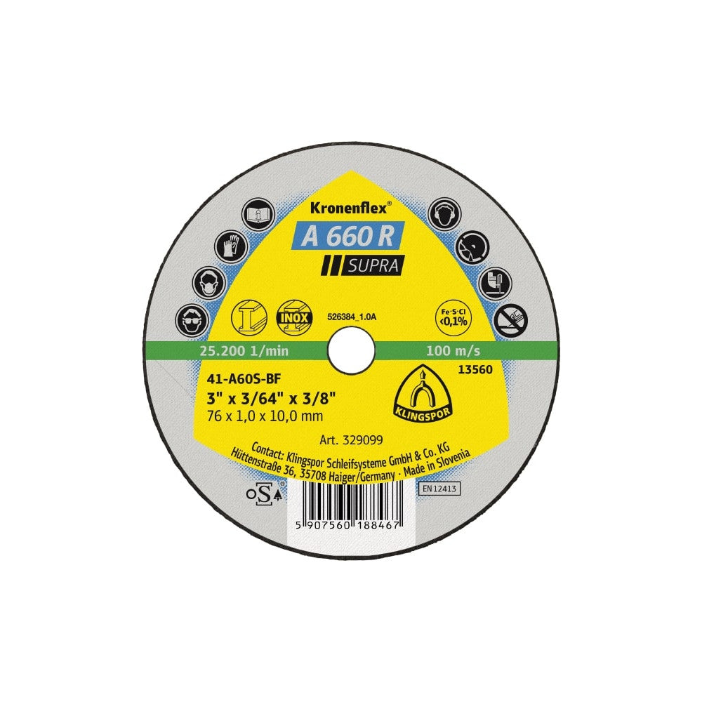 Klingspor Inox Thin A660R Cutting - 50mm, 1mm (25pk)