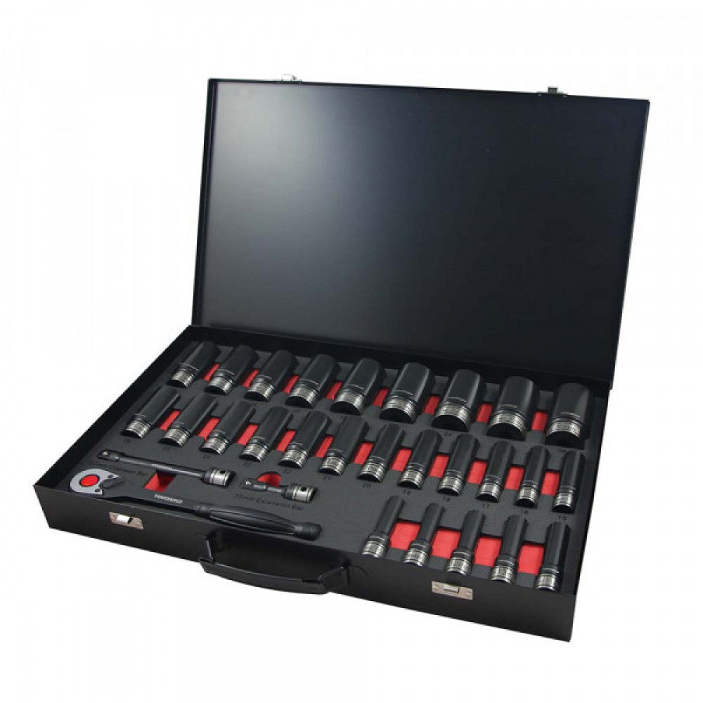 Powerbuilt 1/2Dr 30Pc Metric Deep Dual Impact Socket Set