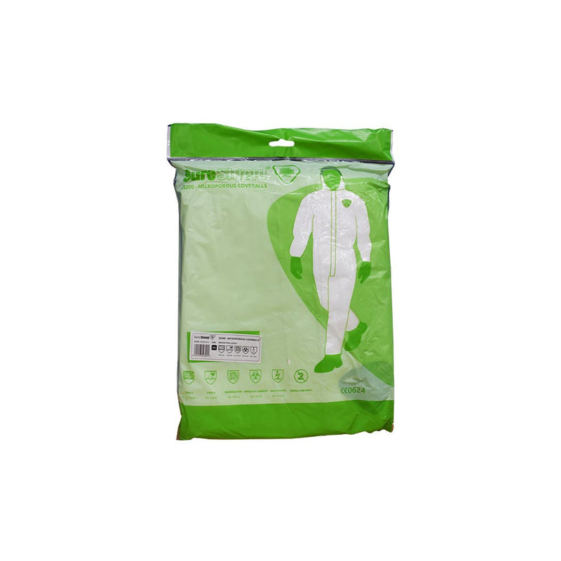 Microporous  Coverall-4XL-White - 10 Pack