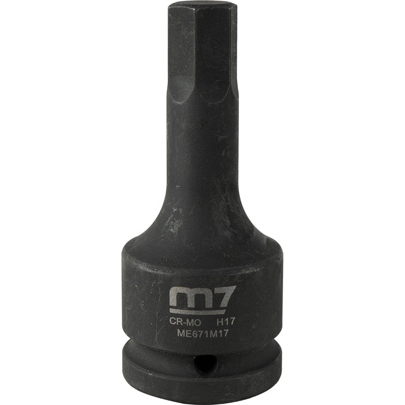 M7 Impact In Hex Socket, 3/4in Drive, 17mm