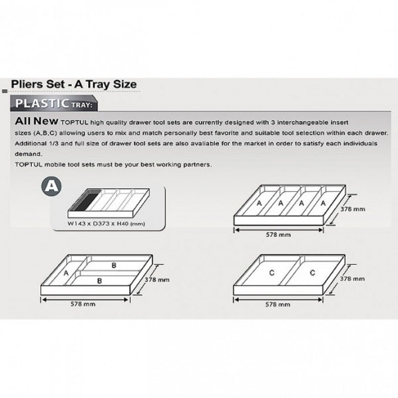 Toptul File Set 5 Pieces