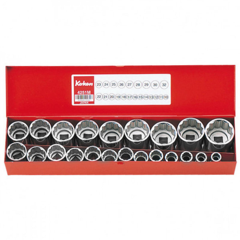 Koken - 1/2" Dr Socket Set - 22pc-10-32mm