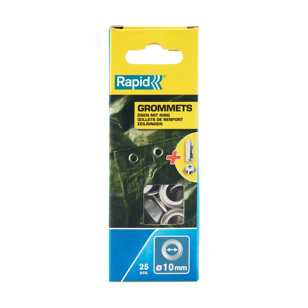 Rapid Grommets 10x21mm + 2 Metal Tools 25pc