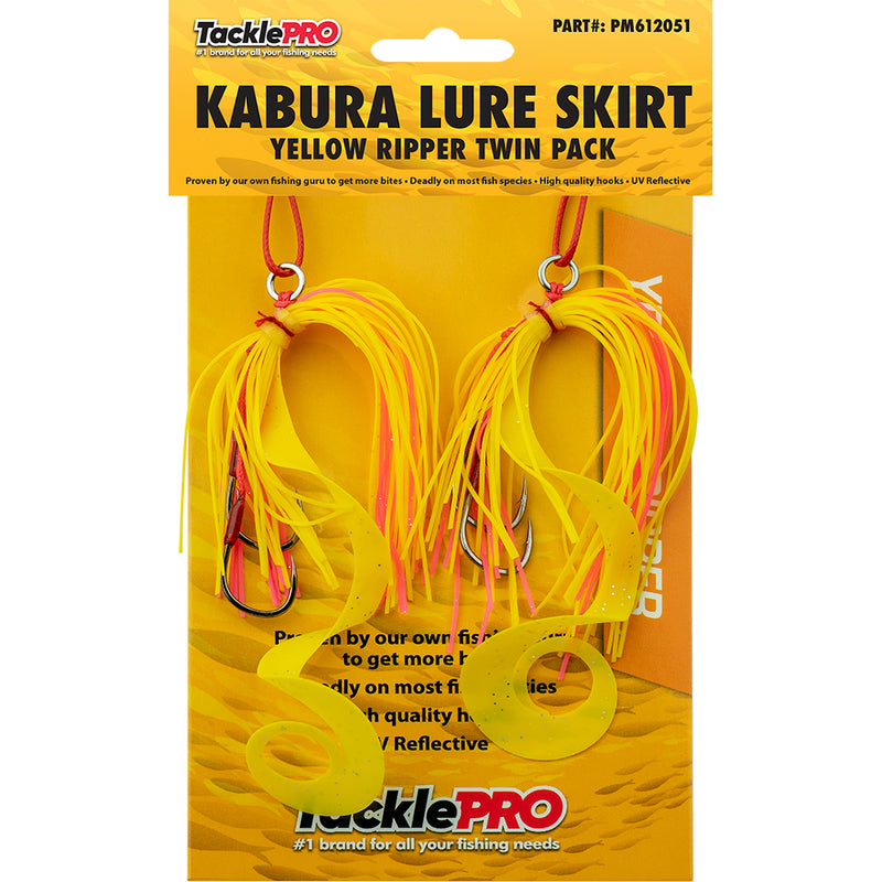 Tacklepro Kabura Lure Skirt - Yellow Ripper (Twin