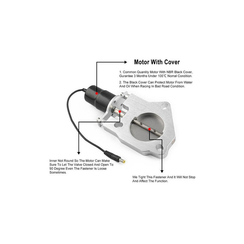 Afterburner Exhaust Cut Outs 2.5 Inch Electric Motor