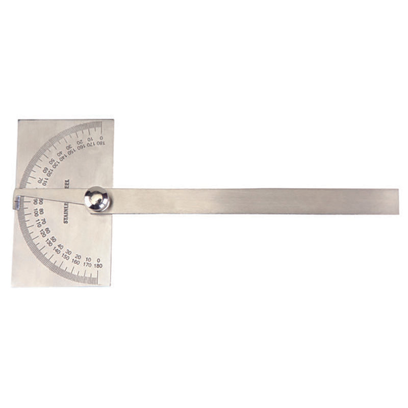 Groz Deg. Protractor, Rectangular Head - 150mm Blade