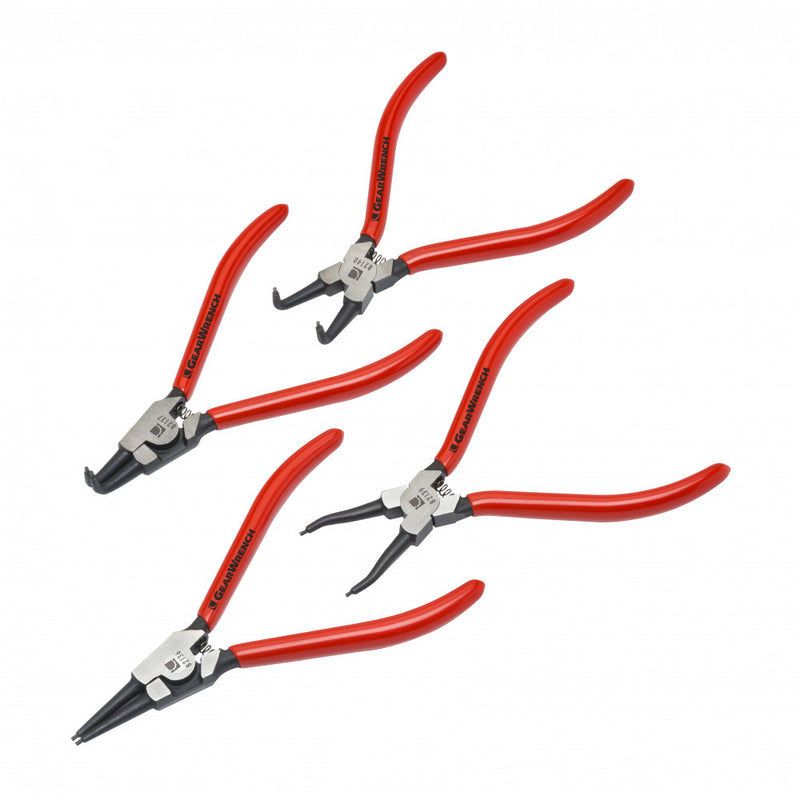 Gearwrench 4 Pc. 7" Fixed Tip Internal & External Snap Ring Plier Set