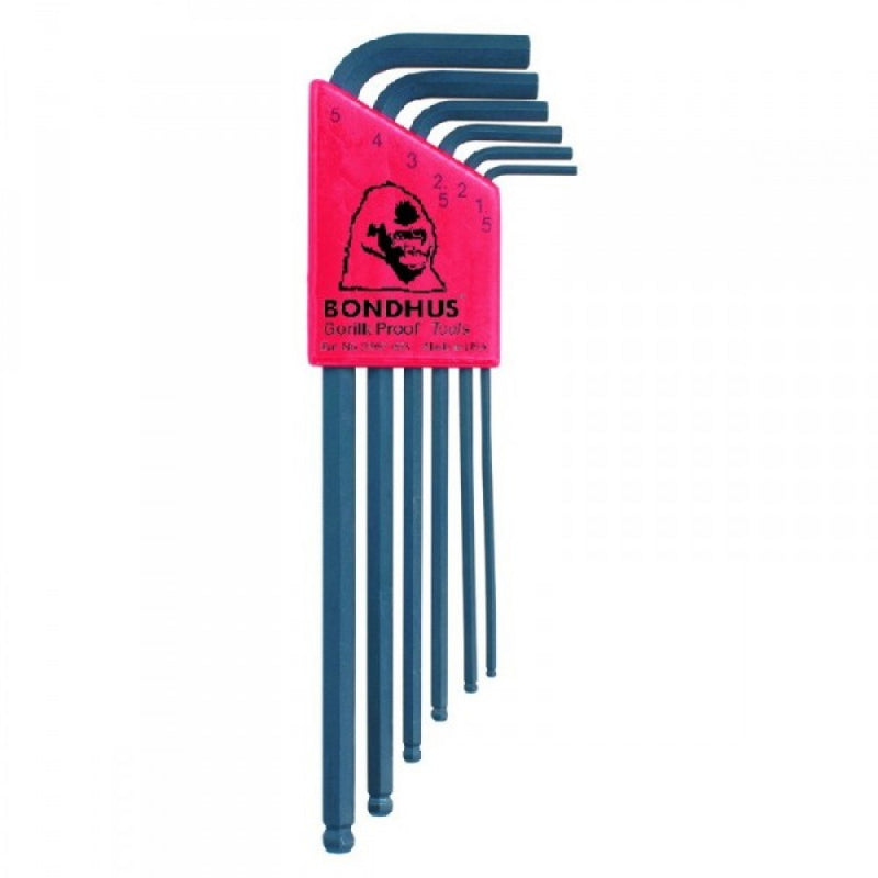 Hex Key Metric 6 Piece Set L/S B/E 1.5-5mm Bondhus BLX6 BD10946