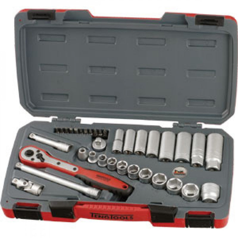 Teng 35Pc 3/8in Dr. Imperial Reg/Deep Socket Set