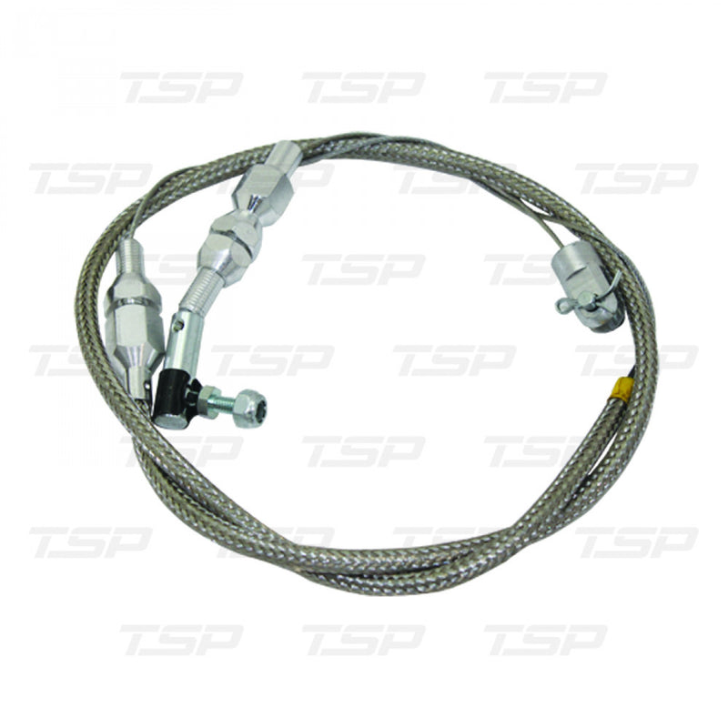 TSP 24" Stainless Braided Throttle Cable Kit - Universal