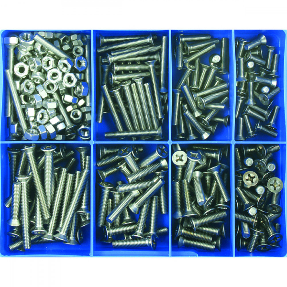 295PC MM MACHINE SCREW ASSORTMENT CSK HD 316/A4