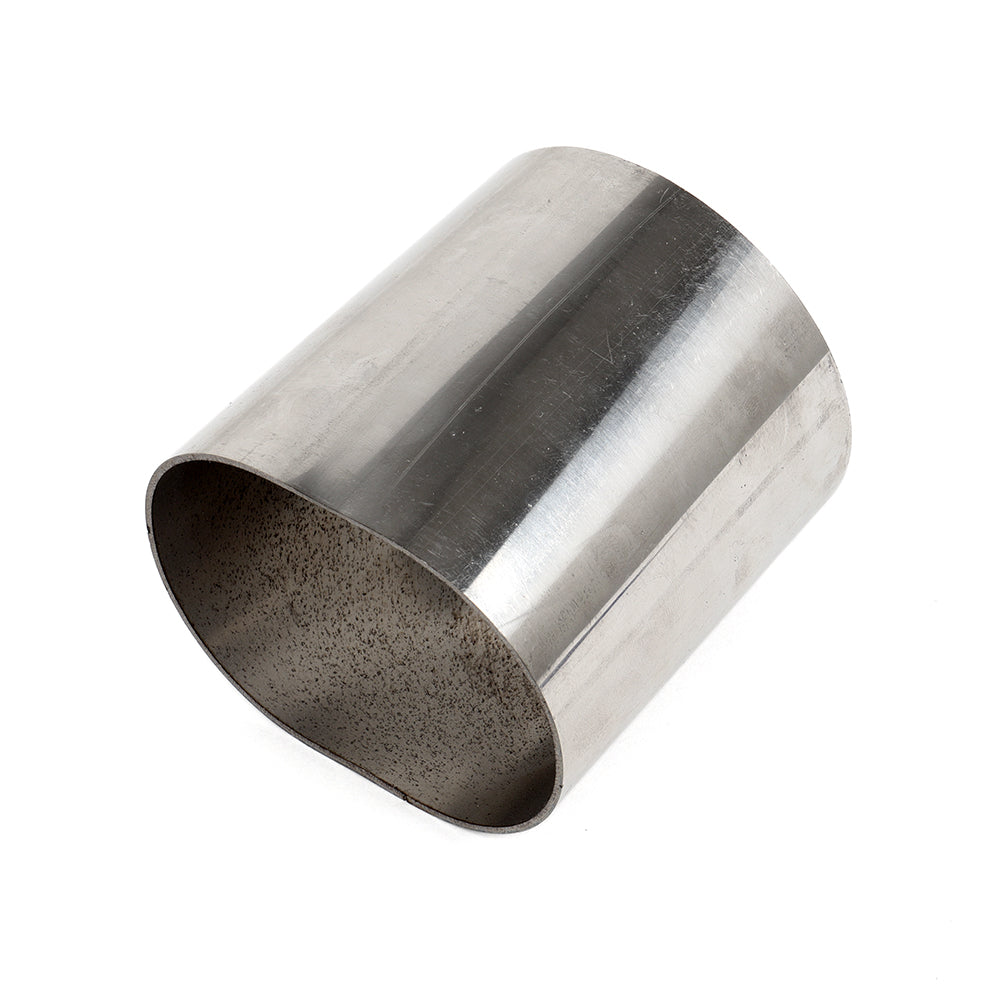304SS Stainless Steel Exhaust Tubing Adaptor 3.0" OD Oval To 3.0" OD Round