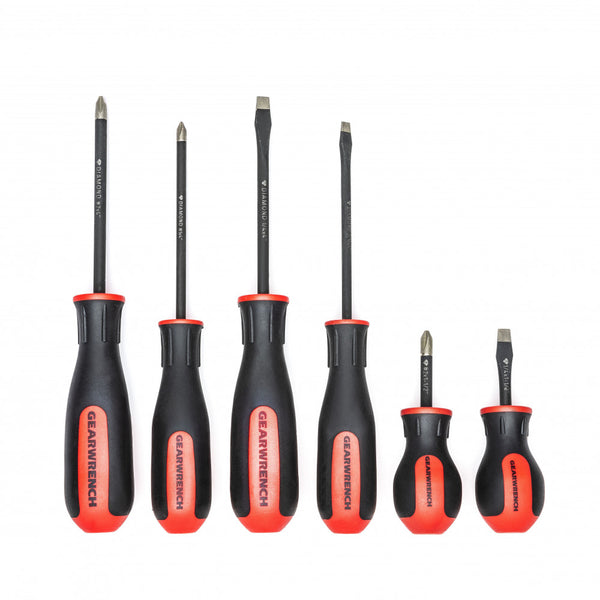 GearWrench 6 Pc. Phillips®/Slotted Dual Material Diamond Tip Screwdriver Set