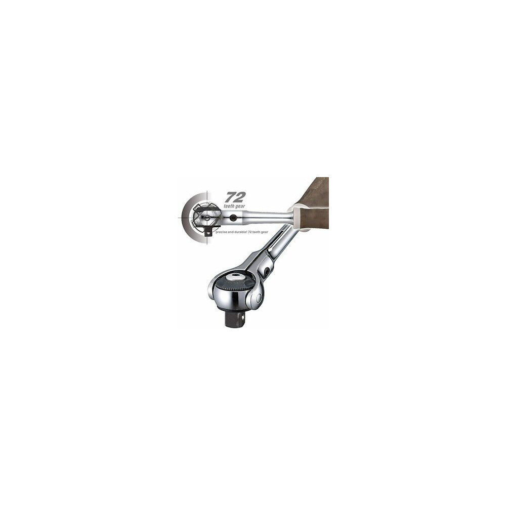 Vessel 1/4 Drive Socket Set With Swivel Head Ratchet