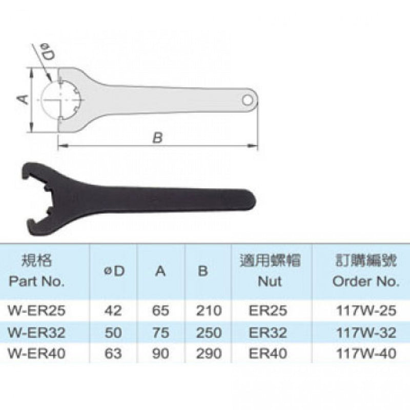 Spanner For ER40 Collet Chuck