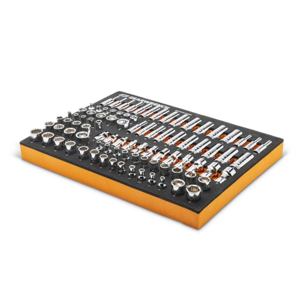GEARWRENCH 89Pc 1/4in. Drive Master Metric Socket Set In EVA Tray