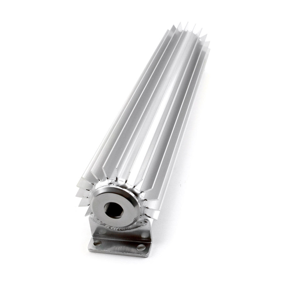 AFTERBURNER Transmission Cooler Single Pass 12 Inch Silver Anodized #0050S
