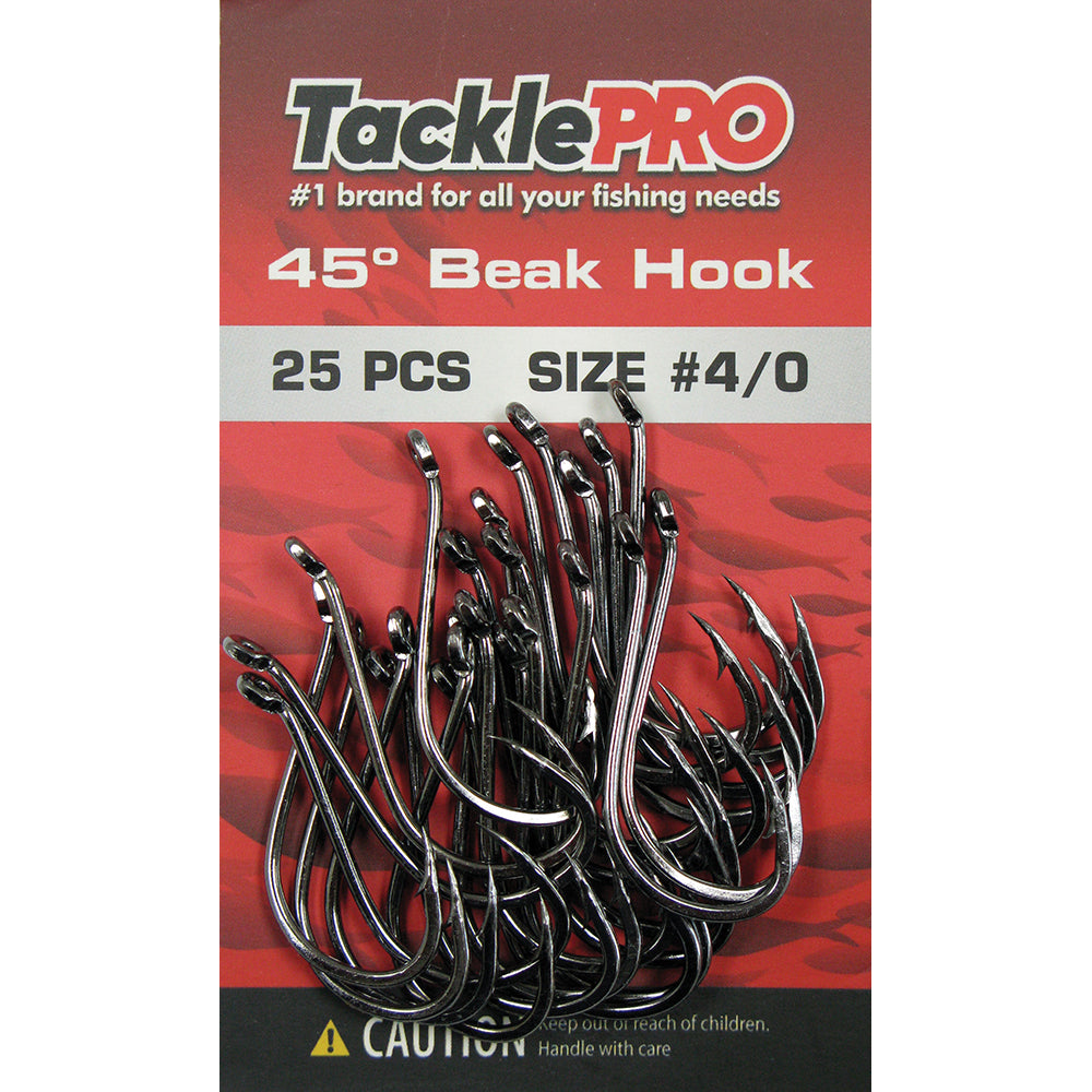 Tacklepro 45Deg. Beak Hook #4/0 - 25Pc