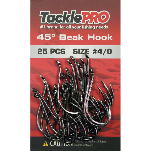 Tacklepro 45Deg. Beak Hook #4/0 - 25Pc