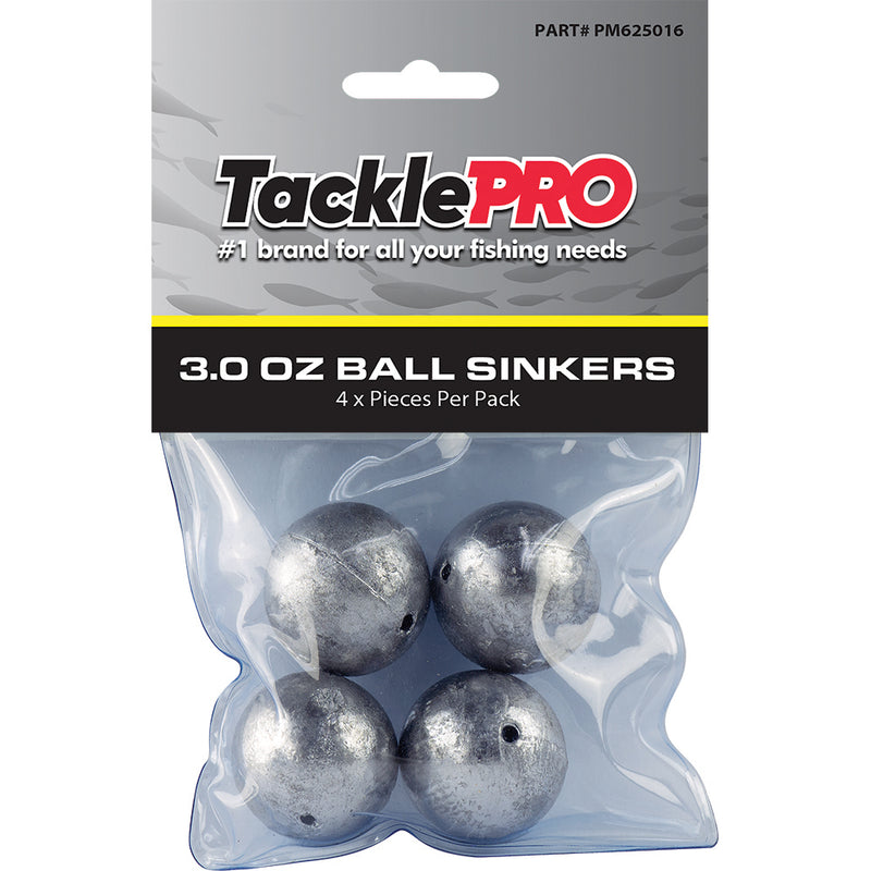 Tacklepro Ball Sinker 3.0Oz - 4Pc