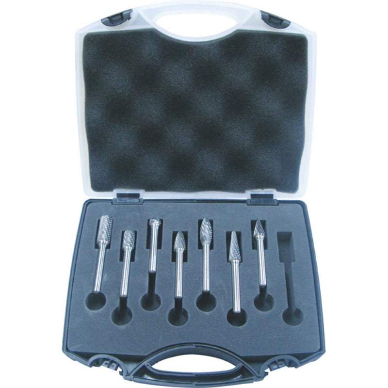 Holemaker 7Pc Carbide Burr Set-3/8in Headx1/4in Dc