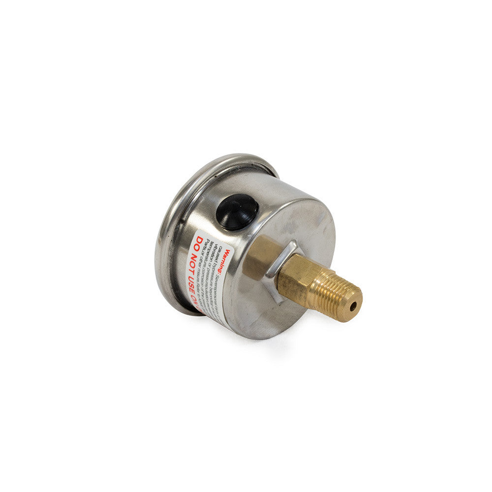 TSP Gauge Fuel Pressure 0-15psi -Liquid Filled- Chrome - White Face Each#TSP1017