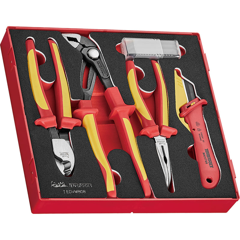 Teng 8Pc Insulated Plier & Knife Set Eva2