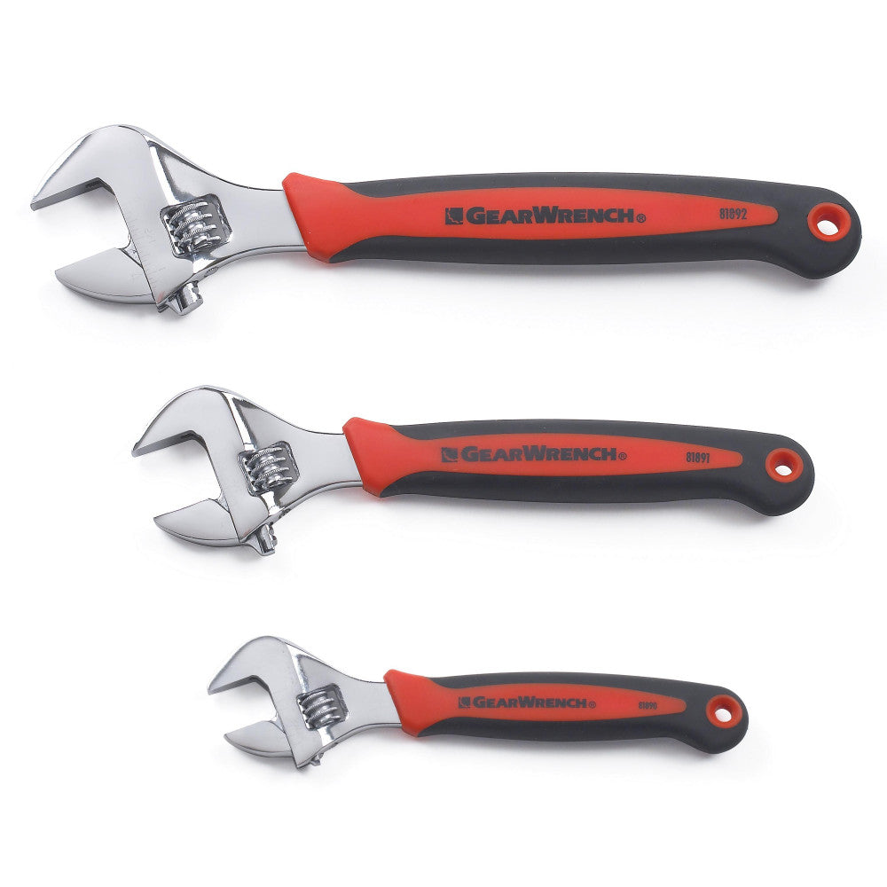 GearWrench Wrench Set Adjustable Cushion Grip 3Pc