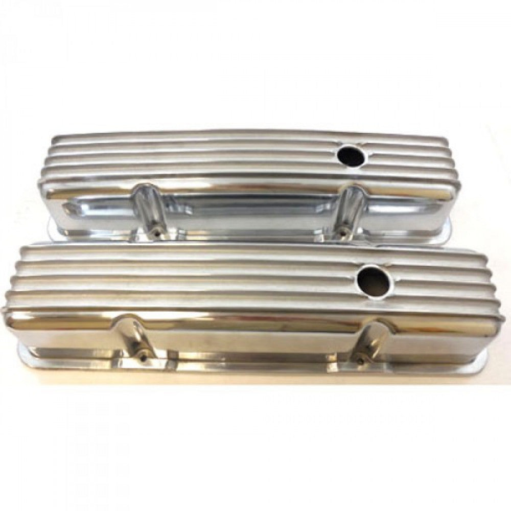 RPC Nostalgic Baffled Aluminum Finned Valve Covers 1958-86 SM Chev 283-350#S6181