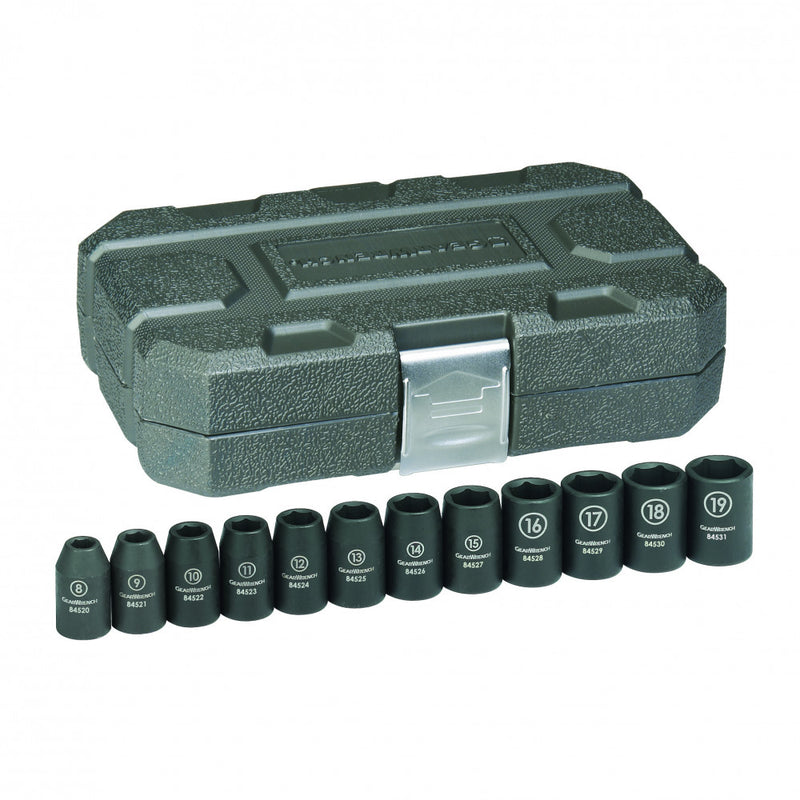 GearWrench 12Pc 1/2" Drive 6 Point Standard Impact Metric Socket Set