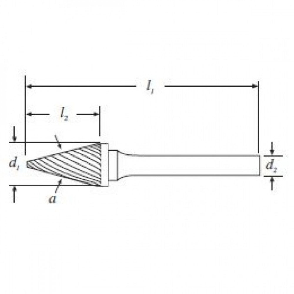 SM5M 12.7mm Double Cut Carbide Rotary Burr