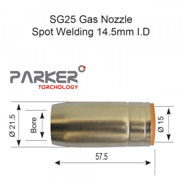 Parker SG25 Nozzle Spot Welding Pack Of 2