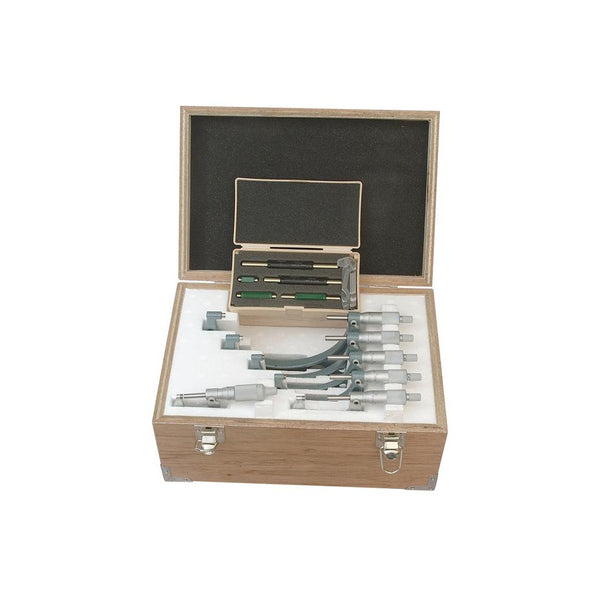 Mitutoyo Outside Micrometer Set 0-150mm x 0.01mm With 6 x Micrometers 103-913-50
