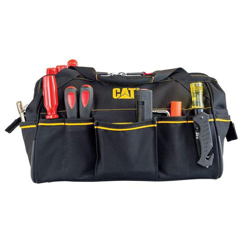 CAT Wide Mouth Tool Bag W/ Zip - Large