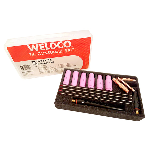 Weldco Consumable Kit 20Pc Tig WP17/26