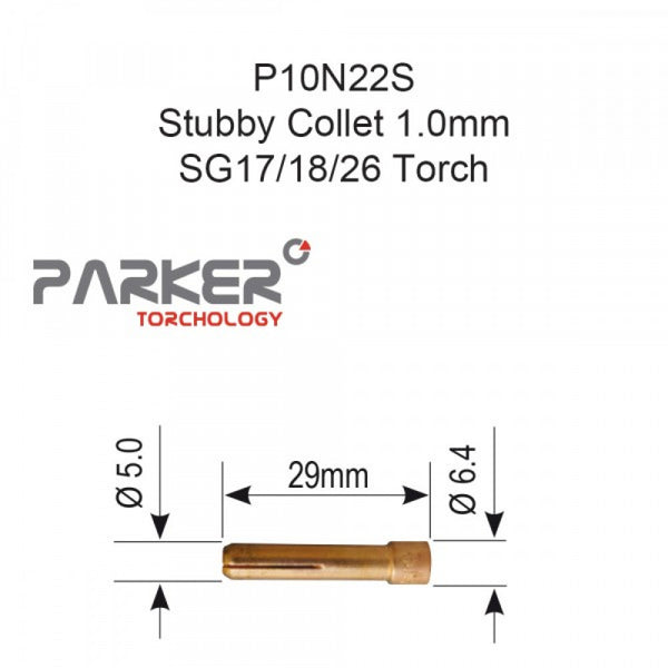 Stubby Collet 1.0mm SG17/18/26 Pack Of 5