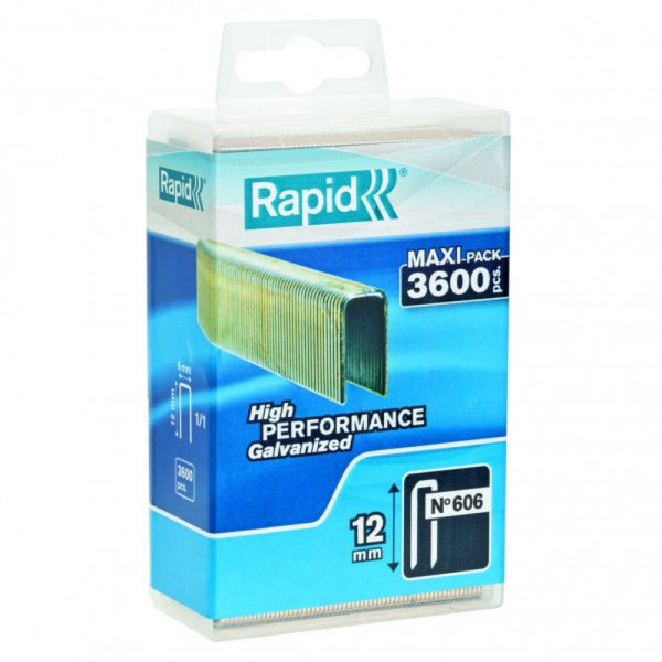Rapid Staples 606/12 3600pcs Plastic Box