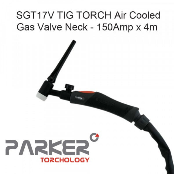 Parker 17V Tig Torch x 4m 10-25 5/8UNF Gas Nut