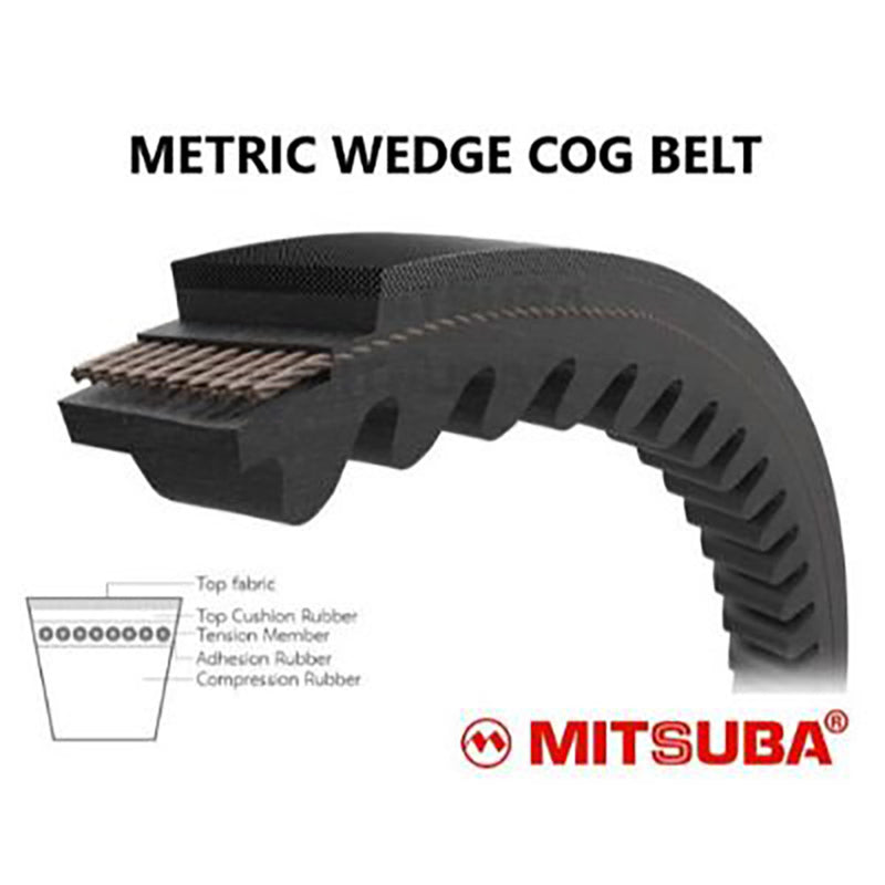 Mitsuba Wedge Cogged V-Belt x 710mm - SPZX710