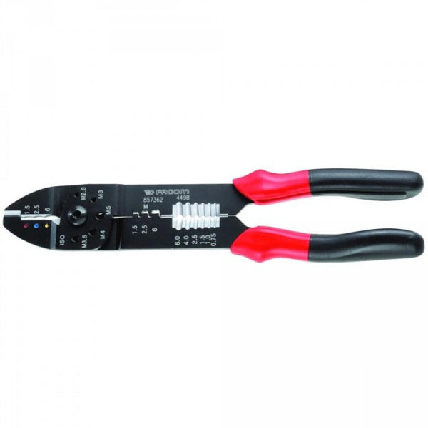 Plier Crimping Std 1.5+2.5+6mm For Insulated Terminals C/w Cutter 449B