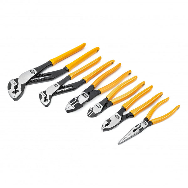 GearWrench 6 Pc. Pitbull Dipped Handle Mixed Plier Set