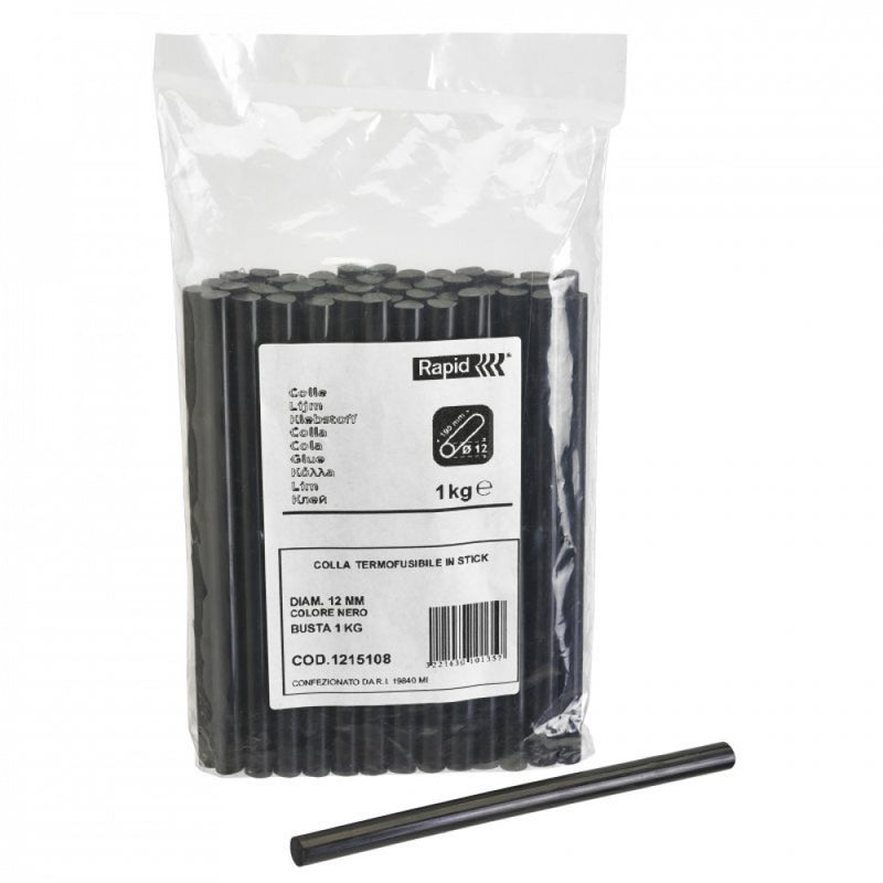 Rapid Glue Sticks Black 12mmx190mm 1kg