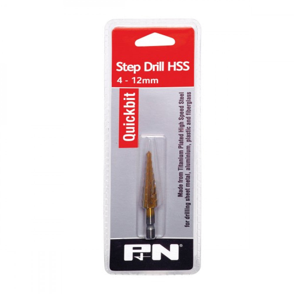 4-12mm P&N Step Drill Hss Tin