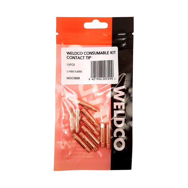 Weldco Consumable Contact Tip 10Pc 0.8mm x 6mm