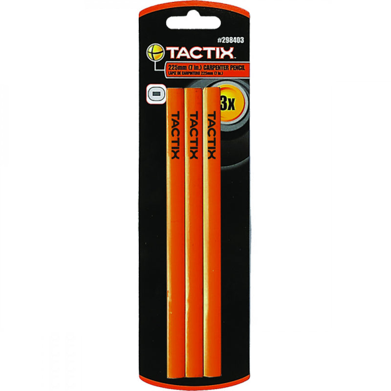 Tactix Pencil Carpenter 3Pc 175mm/7in Square