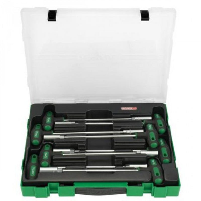 Nut Driver T Handle Kit 8Pce 7-14mm In Plastic Tray Toptul GZC0802